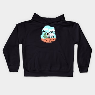 Sheep and Black Birds Kids Hoodie